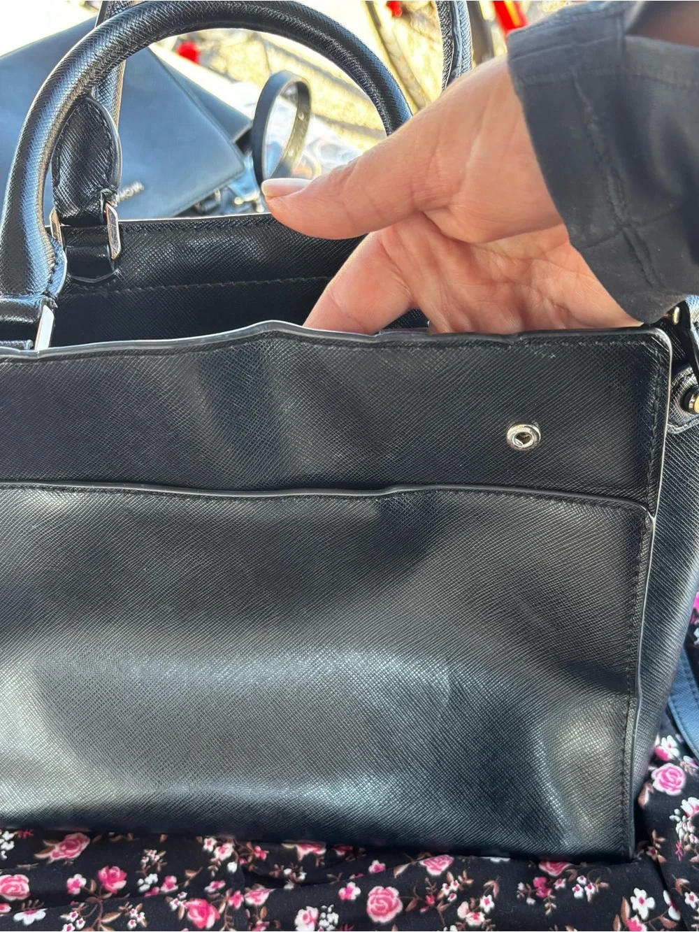 kate spade Black Saffiano Leather Crossbody with Gold Logo